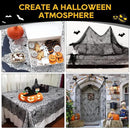eZAKKA Halloween Table Cloth, 60"x104" Spider Webs Tablecloths Black Tablecloth Lace Fabric Table Cloths Spooky Table Cover for Rectangle Tables for Parties Gothic Halloween Home Decorations by CozyNest Decor