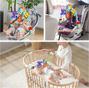 Adjustable Arch Bassinet Toys for Infant & Toddlers, Stroller Arch, Baby Crib Toys with Fascinating Hanging for Stimulating Baby’s Senses and Developing Motor Skills by TinyTreasures Baby Boutique
