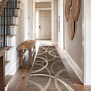 Rugshop Modern Wavy Circles Design Runner Rug 2'7" x 12' Brown by TinyTreasures Baby Boutique