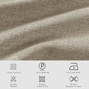 Macochico Pinch Pleated Blackout Curtains 102 Inches Long 100% Light Blocking Light Khaki Linen Drapes for Bedroom Living Room Farmhouse Shabby Chic Burlap Curtains with Tieback 72”Wx102”L 1 Panel by CozyNest Decor