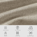 Macochico Light Khaki 100% Blackout Linen Curtains 96 Inches Long Pinch Pleated Curtains for Bedroom Living Room Nursery Farmhouse Insulated Sound Reducing Drapery with Tieback 84”Wx96”L 1 Panel by CozyNest Decor