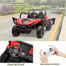 24V 2 Seater Ride On Car Truck, Power Wheels Kids UTV w/Parent Remote Control, 3.1 MPH Max Speed, Music Player, LED Lights & Storage, Electric Vehicle Ride On Toy for Kids Toddler Ages 3-8, Red by TinyTreasures Baby Boutique