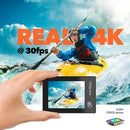 Eagle i15 ProMax Real 4k30FPS 20MP WiFi Action Camera Touch Screen EIS Stabilization Dual Screens Underwater Waterproof Sports Camera, 2 Batteries, Dock, External Microphone, Accessories Kit by TinyTreasures Baby Boutique