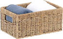CENBOSS Wicker Baskets (Medium, Seagrass, 1PC) Rattan Storage Baskets for Shelves, Woven Seagrass Holder by CozyNest Decor