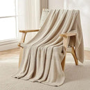 Joydeco Chunky Cable Knit Throw Blanket, Lightweight 100% Organic Cotton Soft Cozy Throw Twin Blanket for Couch Bed and Sofa, Rustic Breathable Farmhouse Blanket Gift for Women Men(Beige, 51"x63") by CozyNest Decor