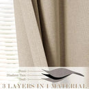 Full Blackout Privacy Curtains, 240 Inch Extra Wide Linen Blend Drapes, Pinch Pleat Window Drapery for Room Divider Storage/Space Room Separation, 1 Panel, W 240" x L 96", Sand Beige by CozyNest Decor