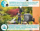 GARDENA 20505, 100' Retractable Garden Hose Reel with US Hose Threads - 100' x 1/2" hose, Automatic Retraction & Length Lock for Easy Watering. Heavy Duty Swivel Bracket 180°, Includes Nozzle. by GreenHaven Gardens