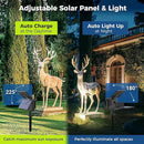 Solar Spot Lights Outdoor Waterproof for Flag, Tree, House, Garden, Yard, Landscape Spotlights for Accent Uplighting Decorations-4 Pack, Natural Light by GreenHaven Gardens