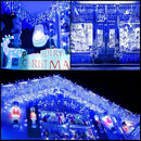 Led Christmas Lights Outdoor Christmas Decorations Hanging Lights 400LED 8 Modes 75 Drops, Waterproof Outdoor Indoor Fairy Christmas Lights for Party, Holiday, Wedding Decorations (Blue) by GreenHaven Gardens
