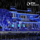 164ft 500 LED Blue White Christmas Lights Outdoor,8 Modes String Light Indoor Bedroom,Clear Wire Twinkle Lights Plug in for Christmas Outside Tree Yard Wedding Decorations(164FT,Blue&White) by GreenHaven Gardens