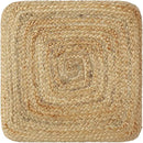 REDEARTH · Cube Pouf Ottoman - Braided Pouffe Accent Sitting Square Footrest for Living Room, Bedroom, Nursery, kidsroom, Patio, Gym; 100% Jute Set of 2 (14.5"x14.5"x16"; Natural Ivory) by CozyNest Decor