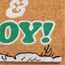Gertmenian Peanuts Snoopy Coir Doormat - 2x3 Welcome Mat (2-Pack), Ideal for High Traffic Areas in Front Door, Garage, Entryway - Peace & Joy, 80023 by CozyNest Decor