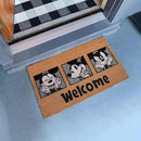 Gertmenian Disney Mouse Doormat Rug Front Door Coir Mat Indoor Outdoor Entryway Carpet, 2-Pack 20x34, Retro Mickey Home/Welcome by CozyNest Decor