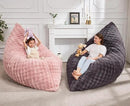 Hobestluk 3 in 1 Bean Bag Chair Giant Bean Bag Chairs for Adults with Bubble Cover Convertible Bean Bag Floor Cushion with Machine Washable Cover for Living Room (Bubble Dark Grey) by CozyNest Decor