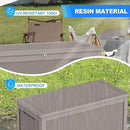 260 Gallon Deck Box XXL Large Outdoor Storage for Patio Furniture,Outdoor Cushions,Garden Tools and Pool Supplies,Waterproof,Resin,Lockable(Grey Rattan) by CozyNest Decor