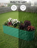 8x2x1.5ft Raised Garden Bed,Galvanized Raised Planter Boxes Outdoor with Easy Assembly, Large Garden Bed for Vegetables, Fruits, Flower,Raised Garden Bed,Green by GreenHaven Gardens