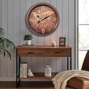 CLXEAST 24 Inch Large Wall Clock with Moving Gears, Industrial Clocks with World Map Dial, Oversized Cool Wall Clock for Living Room Decor,Oil Rubbed Bronze Brown by CozyNest Decor
