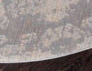 Unique Loom Rosso Collection Vintage, Geometric, Bohemian, Traditional, Distressed, Southwestern Area Rug, Round 3' 3" x 3' 3", Light Gray/Ivory by CozyNest Decor