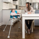 Regalo My High Chair Portable Travel Fold & Go Highchair, Indoor and Outdoor, Bonus Kit, Includes Tray with Cup Holder, Aqua/Turquoise by TinyTreasures Baby Boutique
