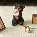 The Roo - Black Bear Solar Light Figurine - Outdoor Waterproof Garden Statue - Animal Garden Decor Light - Solar Lantern for Outside - Housewarming Gifts - Patio, Yard, and Lawn by GreenHaven Gardens