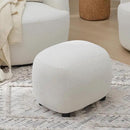 KINWELL 34" Wide 2 Boucle Swivel Barrel Chairs and 2 Ottomans Set, Fully Assembled Sherpa Accent Chairs and Footrest Set, Modern Comfy Armchairs and Footstool for Living Room and Bedroom, Beige by CozyNest Decor