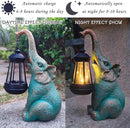 JOYBEE Garden Statues Elephant with Solar Lantern Outdoor Decor-Elephant Solar Figurines Lights Decorations for Patio Yard Lawn Ornaments-Gifts for Birthday Easter Housewarming by GreenHaven Gardens
