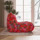 Big Bean Bag Chairs for Adults, 3 Seater Large Bean Bag Sofa, Fireside Chair Lazy Sofa Chair with High Density Comfortable Foam, Modern Bean Bag for Living Room, Bedroom, Office (Flower) by CozyNest Decor
