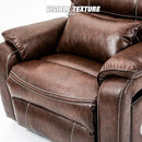 Lazy Boy Recliner Chair with Heating, Power Lift Recliner Chair for Elderly with Folding Tablet, Lay Flat Recliner with Dual Motor Adjustable Backrest and Leg Rests, Leather Brown1, RXX-028 by CozyNest Decor