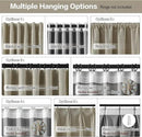 Blackout Linen Blend Curtains 84 inch Long 2 Panels,Back Tab with Hooks,Light Blocking Thermal Insulated Draperies Modern Farmhouse Textured Curtains for Living Room Dining Room - Light Taupe by CozyNest Decor