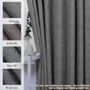 Full Blackout Privacy Curtains, 240 Inch Extra Wide Linen Blend Drapes, Pinch Pleat Window Drapery for Room Divider Storage/Space Room Separation, 1 Panel, W 240" x L 102", Natural Grey by CozyNest Decor
