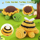 Crochet Kit for Beginners, Crochet Animal Kit with Step-by-Step Video Tutorials, 2PCS Bee and Sunflower Turtles Crocheting Kit for Adults Kids, Easy Yarn for Starter, Stuffed Animal Knitting Kit by TinyTreasures Baby Boutique