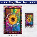 FLAGWIX Flags - Hippie Sunflower. Every Little Thing Gonna Be Alright Flag, House Flag (29.5" x 39.5") - USA House Garden Flags Premium Polyester-Decorative Outdoor Flags by GreenHaven Gardens