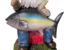 Fishing Gnome with Tuna Fish,Fishing Garden Gnomes Outdoor,Funny Garden Gnome 9“，Fishing Gnomes Decorations for Yard (Fishing Gnome) by CozyNest Decor