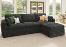 HONBAY Modular Sectional Couch with Storage Seats, L Shaped Sectional Sofa with Storage, Chenille Sectional Couches for Living Room, Grey by CozyNest Decor