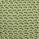 REDEARTH Round Pouf Foot Stool Ottoman - Cotton Knitted Cord Boho Pouffe - Cable Poof Filled Footrest Stuffed for Living Room - Nursery - Bedroom - Patio - Lounge (19.5"x19.5"x14") - Kiwi by CozyNest Decor