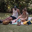 Nomadix Festival Blanket - Perfect for Picnics, Camping, & Lawn Seating - Plush Top & Water Resistant Base - Made with Post Consumer Recycled Materials - Jungle - 60x70 by TinyTreasures Baby Boutique