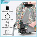 NEW TILAMI Kids 18 inch Rolling Backpack - Durable Waterproof Large Capacity Adjustable Handle Stair Climbing Design for Boys & Girls, Cats Cute by TinyTreasures Baby Boutique