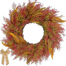 CYANBLOOM Front-Door Cedar Fall Wreaths: 24 Inch Large Wreath with Burlap Bow - Weatherproof Outdoor Porch Decor - Ideal Stress Relief Rustic Greenery for Autumn Holiday (Thanksgiving/Halloween 2025) by CozyNest Decor