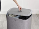 Joseph Joseph Tota 90 liter/23.8 gallon Laundry Hamper Separation Basket with lid, 2 Removable Washing Bags with Handles - Gray by CozyNest Decor
