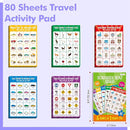 Road Trip Game Pad, 5 Games in 1 (Farm Animals, Car Colors, Buildings, Traffic Signs, Vehicles Scavenger Hunt Bingo), Pen Pencil Paper Game, Plane Trip/Car Travel/Getaway Activity Pad for Kid, Adult by TinyTreasures Baby Boutique