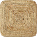 REDEARTH · Cube Pouf Ottoman - Braided Pouffe Accent Sitting Square Footrest for Living Room, Bedroom, Nursery, kidsroom, Patio, Gym; 100% Jute (14.5"x14.5"x16"; Natural Ivory) by CozyNest Decor