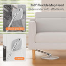 KZKR Spin Mop and Bucket Set with Self Separation Dirty and Clean Water System, Self Wringing 360° Rotating Square Mop Head for Home Floors Cleaning (1.0 Mop and Bucket Set (6 Pads)) by CozyNest Decor