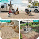 HEBE Outdoor Rug Waterproof 5x8, Plastic Straw Rug Camping Rug, Reversible Outdoor Patio Rugs RV Mat Clearance, Indoor Outside Floor Carpet for Porch,Deck,Camper,Balcony,Backyard by GreenHaven Gardens
