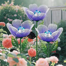 Solar Lights Outdoor Garden, 2 Pack Solar Powered Metal Flowers LED Breathing Light Waterproof,Solar Flowers for Outside Patio Lamp,Garden Gifts for Women,Landscape Lighting,Yard Pathway Decor by GreenHaven Gardens