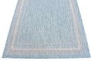 Unique Loom Outdoor Border Collection Area Rug - Soft Border (5' 1" x 8' Rectangle, Aquamarine/ Ivory) by GreenHaven Gardens