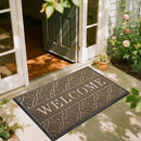 Yimobra Welcome Mat Outdoor Indoor, All-Season Waterproof Front Door Mat Outside Entrance, All-Weather Heavy Duty Non-Slip Doormat, Low Profile Porch Patio Entrance Mats, 47x32, Coffee by CozyNest Decor