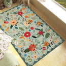 3x5 Area Rug, Floral Green Washable Rug for Entryway, Non Slip Flower Area Rugs, Soft Low Pile Indoor Doormat Small Carpet, Rugs for Living Room Bedroom Nursery Kitchen Dining Room, Sage Green by TinyTreasures Baby Boutique