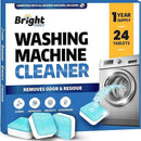 Washing Machine Cleaner Tablets 24 Pack - Deep Cleaning Tablets for Front & Top Load, Works With HE Washers, Removes Residue, Odor & Pet Hair - 12 Month Supply of Washer Cleaner Descalers, Septic Safe by CozyNest Decor