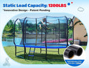ORCC 8 x 13 FT Oval Outdoor Trampoline with Safety Net - Recreational Gymnastics Trampoline for Kids, 1200LBS Capacity, Heavy-Duty Galvanized Steel Frame by TinyTreasures Baby Boutique