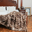 UKELER Plush Furry Throw Blanket Large Super Soft Fluffy Blankets Throws for Bed, Couch, Sofa, Office, Camping Plush Shaggy Faux Fur Blanket 60''x80'' Brown by CozyNest Decor